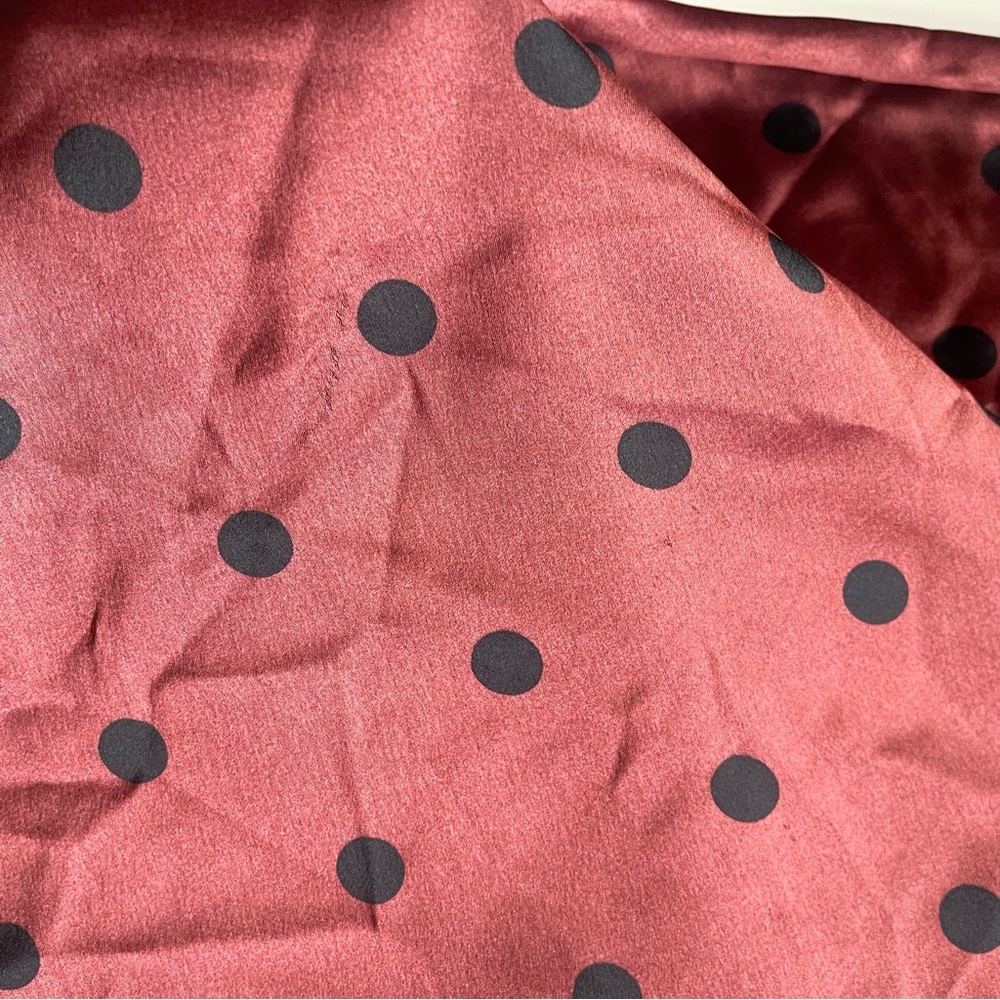 Free People Burgundy Polka Dot Lace-Trim Maxi Dress - Picture 7 of 13